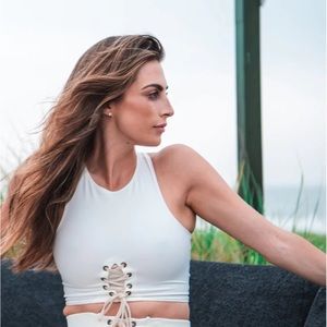 West Village Racer Top - CANOLI CREAM